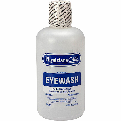 First Aid Only Sterile Ophthalmic Solution Eyewash 1 quart - Sterile - For Eye Burning, Irritated Eyes - 1 Each (24201)