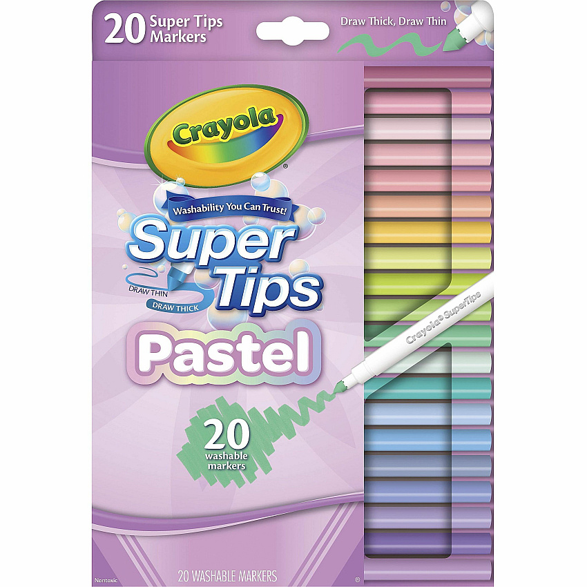 Crayola SuperTips Washable Markers Washable - 20 / Pack (587516)