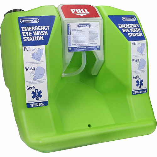 PhysiciansCare Eyewash Station 16 gal - 0.25 Hour - Clear, Bright Green (91288)