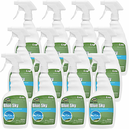 Zep Commercial Air Fair Odor Counteractant Spray - Blue Sky, Pleasant - Odor Neutralizer, Phosphate-free, Spill Resistant - 12 / Carton (203901CT)