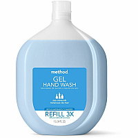 Method Sea Minerals Gel Hand Wash Refill Sea Mineral ScentFor - Bottle Dispenser - Hand - Light Blue - Refillable, Cruelty-free, Paraben-free, Phthalate-free - 6 / Carton (327773CT)