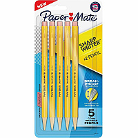 Paper Mate Sharp Writer Mechanical Pencils Yellow Barrel - 5 / Pack (2200939)