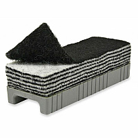Creativity Street 12-N-1 Whiteboard Eraser 2.25" Width x 5.75" Length - Black, White - Plastic - 1 Each (2082)