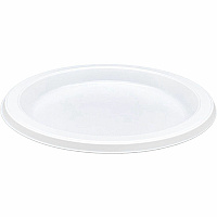 Genuine Joe 7" Disposable Plastic Plates Picnic, Party, Breakroom - Disposable - White - Plastic Body - Round - 125/Pack - 8 / Carton (GJO10331CT)