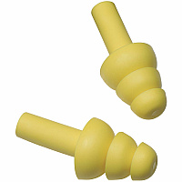 3M E-A-R UltraFit Earplugs w/ Case Recommended for: Ear - 25 - Noise Reduction Rating Protection - Polymer - Yellow - Uncorded, Comfortable, Triple Flange, Washable, Durable - 100/Box - 4 / Carton (3404003CT)