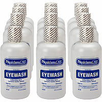 First Aid Only Sterile Ophthalmic Solution Eyewash 1 quart - Sterile - For Eye irrigation, Eye Burning - 12 / Carton (24201CT)