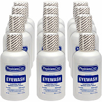 First Aid Only Sterile Ophthalmic Solution Eyewash 16 fl oz - Sterile - For Eye irrigation, Eye Burning - 12 / Carton (24101CT)