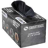 Monarch Smart Rags Microfiber Cloths For Institutional, Automotive, Office, Healthcare, Household, Garage, Breakroom, Factory, Hospital - Heavy Duty, Reusable, Streak-free, Lint-free, Dirt Resistant, Grime Resistant - Black - 50 / Box (M930BK)