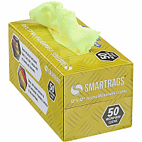 Monarch Smart Rags Microfiber Cloths For Automotive, Office, Healthcare, Household, Garage, Breakroom, Hospital, Industry - Reusable, Streak-free, Lint-free, Dirt Resistant, Grime Resistant - Blue - 50 / Box (M950Y)