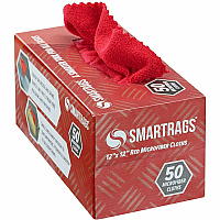 Monarch Smart Rags Microfiber Cloths For Automotive, Office, Healthcare, Household, Garage, Breakroom, Hospital, Industry - Reusable, Streak-free, Lint-free, Dirt Resistant, Grime Resistant - Red - 50 / Box (M950R)