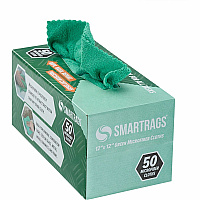 Monarch Smart Rags Microfiber Cloths For Automotive, Office, Healthcare, Household, Garage, Breakroom, Hospital, Industry - Reusable, Streak-free, Lint-free, Dirt Resistant, Grime Resistant - Green - 50 / Box (M950G)