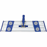 Monarch Smart Rags 18" Lockable Mop Frame Lightweight, Hook & Loop Strip - Black, Silver - Aluminum - 1 Each (M700018)