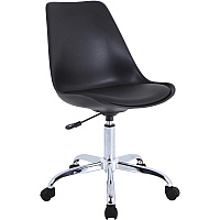 NuSparc Padded Seat Poly Task Chair Poly Seat Material - High Back - 5-star Base - Black - Polyvinyl Chloride (PVC), Plastic, Polyurethane - 1 Each (CH303CNBK)