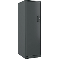 NuSparc Personal Storage Cabinet 18" Length x 14.2" Width x 46.4" Height - 4 x Shelf(ves) - Hinged Door(s) - Sturdy, Durable, Welded, Eco-friendly, Nonporous Surface, Locking Mechanism, Ventilated, Locking Door - Graphite - Steel - Recycled -  (SC418ZZML)