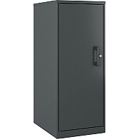 NuSparc Personal Storage Cabinet 18" Length x 14.2" Width x 32.5" Height - 3 x Shelf(ves) - Hinged Door(s) - Sturdy, Durable, Welded, Eco-friendly, Nonporous Surface, Locking Mechanism, Ventilated, Locking Door - Graphite - Steel - Recycled -  (SC318ZZML)