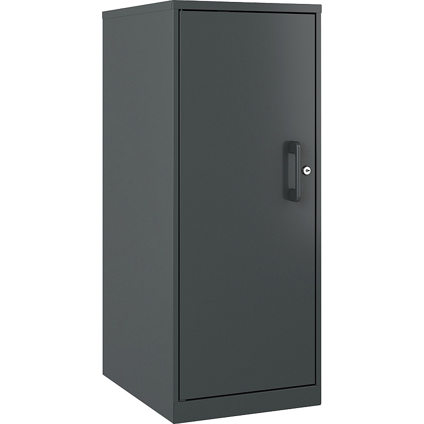 NuSparc Personal Storage Cabinet 18" Length x 14.2" Width x 32.5" Height - 3 x Shelf(ves) - Hinged Door(s) - Sturdy, Durable, Welded, Eco-friendly, Nonporous Surface, Locking Mechanism, Ventilated, Locking Door - Graphite - Steel - Recycled -  (SC318ZZML)