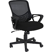 NuSparc Mid-back Mesh Task Chair Fabric Seat Material - Mid Back - Black - 1 Each (CH301MABK)