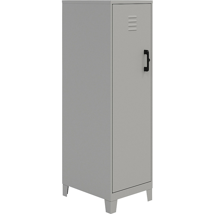 NuSparc Personal Locker 4 Shelve(s) - for Office, Home, Sport Equipments, Toy, Game, Classroom, Playroom, Basement, Garage - Overall Size 53.3" Height x 14.2" Width x 18" Depth - Silver - Steel - TAA Compliant (SL418ZZSR)
