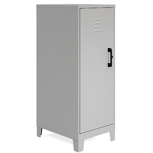 NuSparc Personal Locker 3 Shelve(s) - for Office, Home, Sport Equipments, Toy, Game, Classroom, Playroom, Basement, Garage - Overall Size 42.5" Height x 14.2" Width x 18" Depth - Silver - Steel - TAA Compliant (SL318ZZSR)