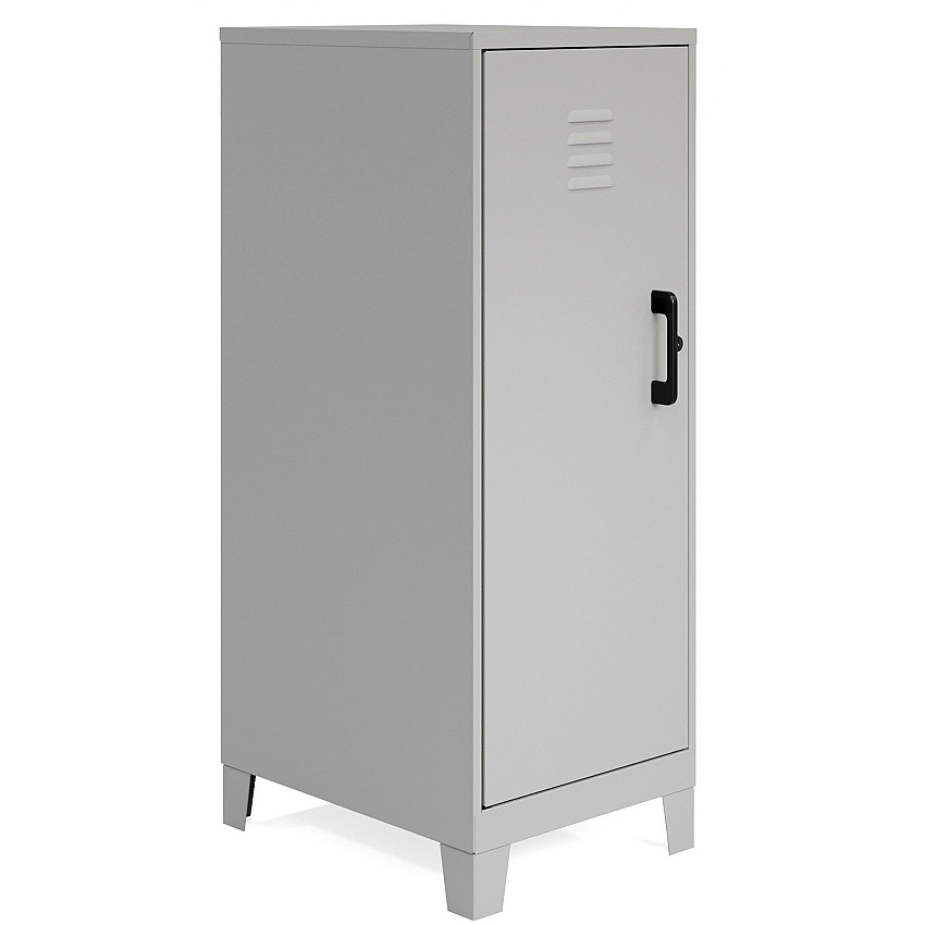 NuSparc Personal Locker 3 Shelve(s) - for Office, Home, Sport Equipments, Toy, Game, Classroom, Playroom, Basement, Garage - Overall Size 42.5" Height x 14.2" Width x 18" Depth - Silver - Steel - TAA Compliant (SL318ZZSR)