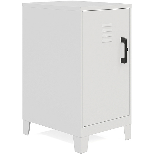 NuSparc Personal Locker 2 Shelve(s) - for Office, Home, Sport Equipments, Toy, Game, Classroom, Playroom, Basement, Garage - Overall Size 27.5" Height x 14.2" Width x 18" Depth - White - Steel - TAA Compliant (SL218ZZWE)