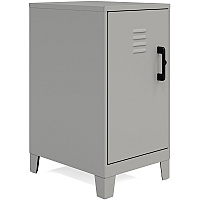 NuSparc Personal Locker 2 Shelve(s) - for Office, Home, Sport Equipments, Toy, Game, Classroom, Playroom, Basement, Garage - Overall Size 27.5" Height x 14.2" Width x 18" Depth - Silver - Steel - TAA Compliant (SL218ZZSR)