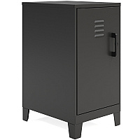 NuSparc Personal Locker 2 Shelve(s) - for Office, Home, Sport Equipments, Toy, Game, Classroom, Playroom, Basement, Garage - Overall Size 27.5" Height x 14.2" Width x 18" Depth - Black - Steel - TAA Compliant (SL218ZZBK)