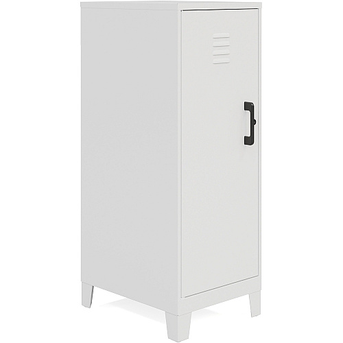 NuSparc Personal Locker 3 Shelve(s) - for Office, Home, Sport Equipments, Toy, Game, Classroom, Playroom, Basement, Garage - Overall Size 42.5" Height x 14.2" Width x 18" Depth - White - Steel - TAA Compliant (SL318ZZWE)