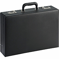 NuSparc Carrying Case (Attaché) Document, Paper, Business Card, Pen - Black Vinyl Body - 12.5" Height x 17.5" Width x 4" Depth - 1 Each (BC100ZZBK)