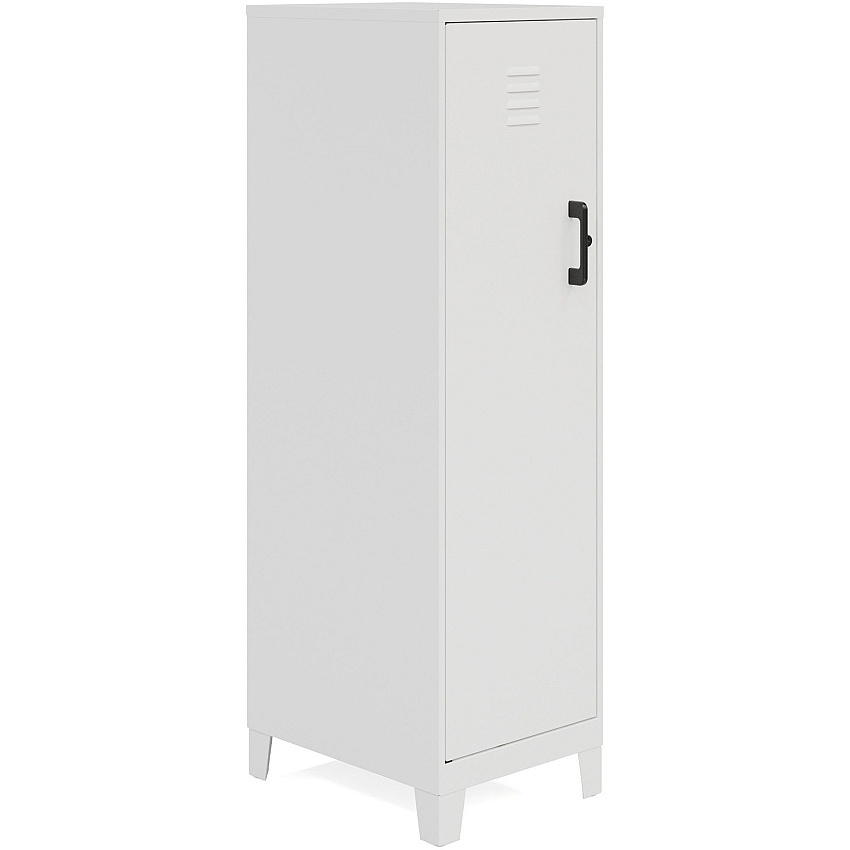 NuSparc Personal Locker 4 Shelve(s) - for Office, Home, Sport Equipments, Toy, Game, Classroom, Playroom, Basement, Garage - Overall Size 53.3" Height x 14.2" Width x 18" Depth - White - Steel - TAA Compliant (SL418ZZWE)