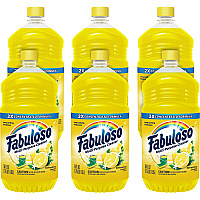 Fabuloso Multi-Purpose Cleaner For Multipurpose, Multi Surface - Concentrate - 56 fl oz (1.8 quart) - Refreshing Lemon Scent - Rinse-free, Residue-free, Long Lasting, Pleasant Scent - Yellow - 6 / Carton (MX06157ACT)