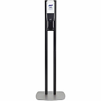 PURELL&reg; ES10 Floor Stand with Automatic Dispenser Floor, Freestanding - Graphite - For High Traffic Area, Sanitizing Dispenser, Waiting Room, Hallway - Low-profile Base, Lightweight, Sturdy (8214DS)