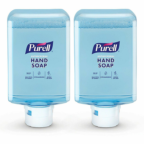 PURELL&reg; ES10 Antimicrobial Foaming Hand Soap 1.27 quart - Touchless Dispenser - Kill Germs, Dirt Remover, Soil Remover - Hand - Moisturizing - Clear - Dye-free, Phthalate-free, Paraben-free, Triclosan-free, Bio-based, Scented - 2 / Carton (838202)