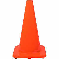 Tatco 18" Traffic Cone Sturdy - Polyvinyl Chloride (PVC) - Orange - 1 Each (25300)