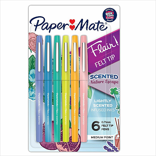 Paper Mate Flair Scented Markers 0.7 mm Pen Point - Medium Marker Point - 6 / Pack (2178578)