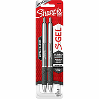Sharpie S-Gel Pens 0.7 mm Bold Pen Point - Metallic Black Ink - Metallic Black Barrel - 4 / Pack (2194703)