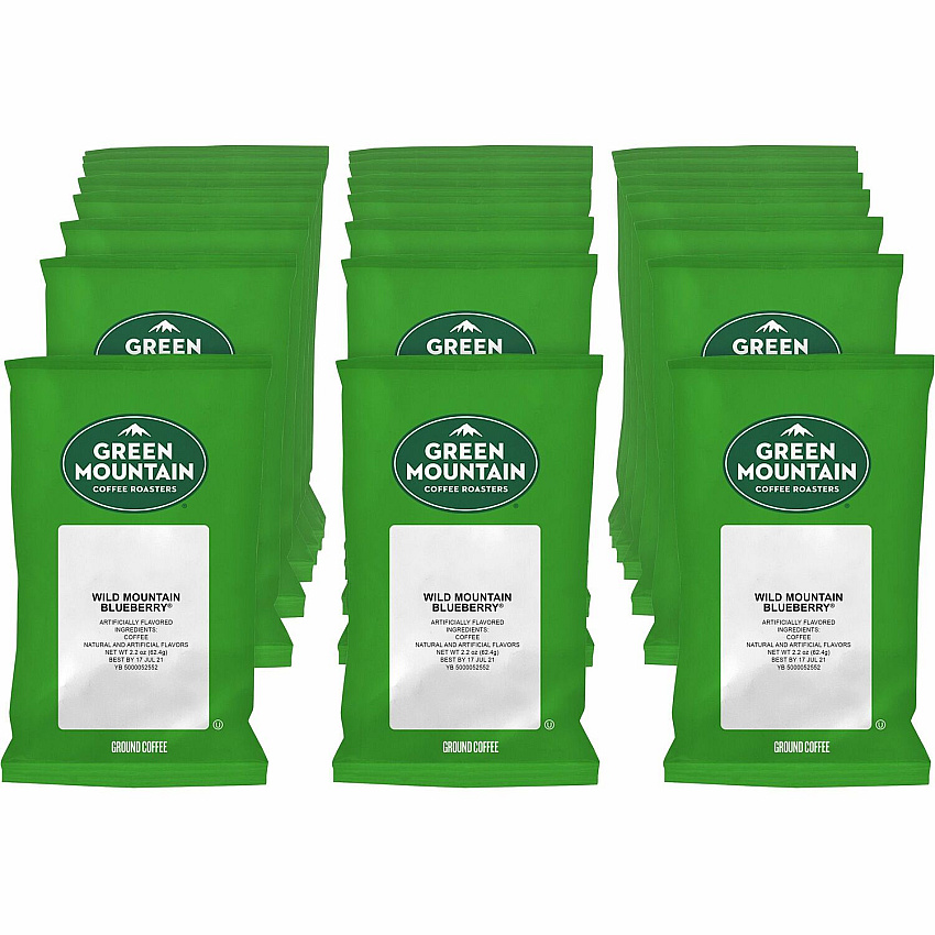 Green Mountain Coffee Roasters&reg; Wild Mountain Blueberry Coffee Light - 2.2 oz - Wild Mountain Blueberry - Kosher - 50 / Carton (4783)