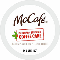 McCafe K-Cup Cinnamon Streusel Cake Coffee Compatible with Keurig K-Cup Brewer - Light - 24 K-Cup - K-Cup - Cinnamon Streusel Coffee Cake - Kosher - 24 / Box (9190)