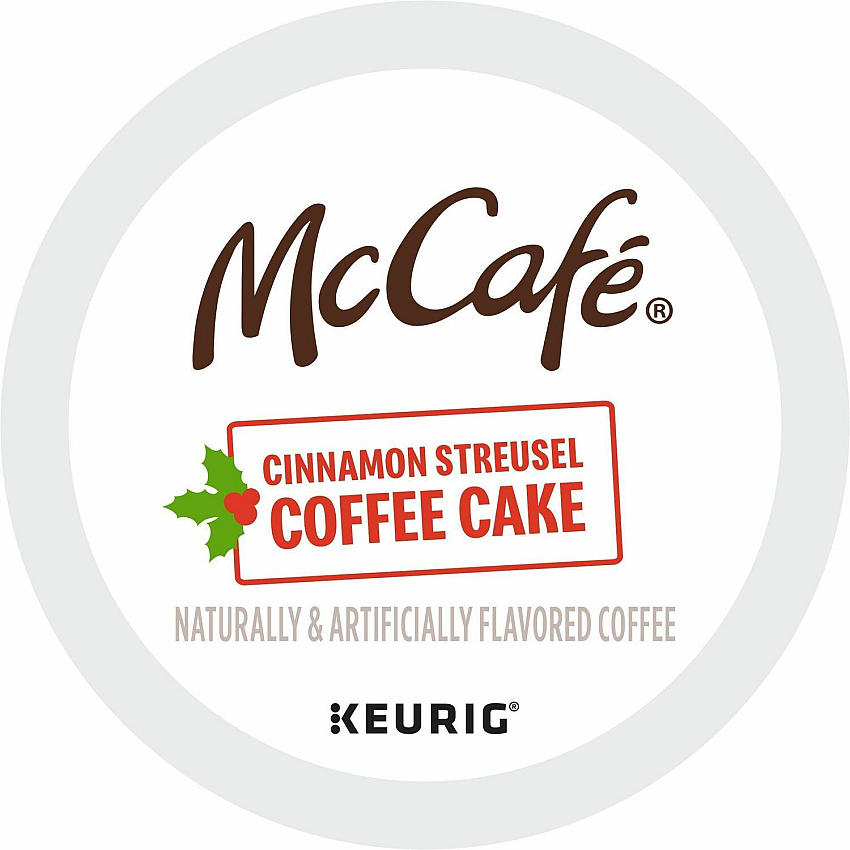 McCafe K-Cup Cinnamon Streusel Cake Coffee Compatible with Keurig K-Cup Brewer - Light - 24 K-Cup - K-Cup - Cinnamon Streusel Coffee Cake - Kosher - 24 / Box (9190)