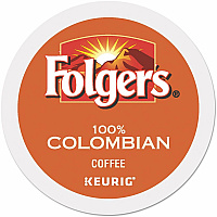 Folgers Folger K-Cup 100% Colombian Coffee Compatible with Keurig K-Cup Brewer - Medium/Dark - 24 K-Cup - K-Cup - Colombian, Roasted, Arabica - Kosher - 24 / Box (7459)
