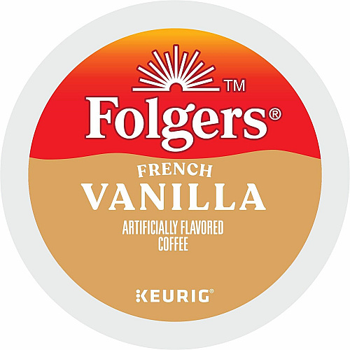 Folgers Folger K-Cup French Vanilla Coffee Compatible with Keurig K-Cup Brewer - Medium - 24 K-Cup - K-Cup - French Vanilla, Creamy Vanilla, Arabica - Kosher - 24 / Box (7462)