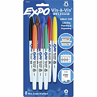 Expo Low Odor Wet Erase Markers, Fine Point Fine Marker Point - 8 / Pack (2134345A)