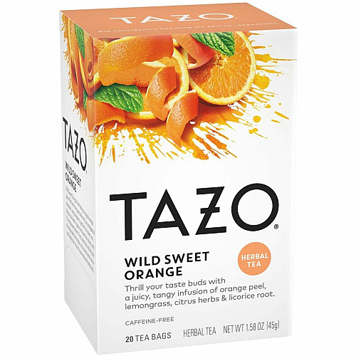 Tazo Wild Sweet Orange Herbal Tea Bag Herbal Tea - Organic - 20 / Box (20034)