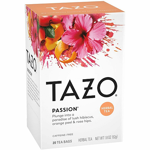 Tazo Passion Herbal Tea Bag Herbal Tea - Organic - 20 / Box (20045)