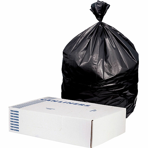 Heritage Value Line Can Liners 60 gal Capacity - 1.20 mil (30 Micron) Thickness - Black - Resin - Waste Disposal - Recycled - 100 / Carton (X7656SKR0V)