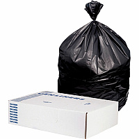 Heritage Value Line Can Liners 56 gal Capacity - 43" Width x 45" Depth x 1.20 mil (30 Micron) Thickness - Black - Waste - Recycled - 100 / Carton (X8645SKR0V)