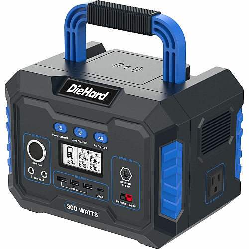 DieHard 300-Watt Lithium-ion Portable Power Station/Solar Generator Lithium Ion (Li-Ion) - Rich Black (DH2000101)