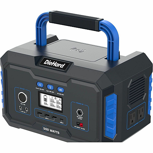 DieHard 500-Watt Lithium-ion Portable Power Station/Solar Generator Lithium Ion (Li-Ion) - Rich Black (DH2000201)