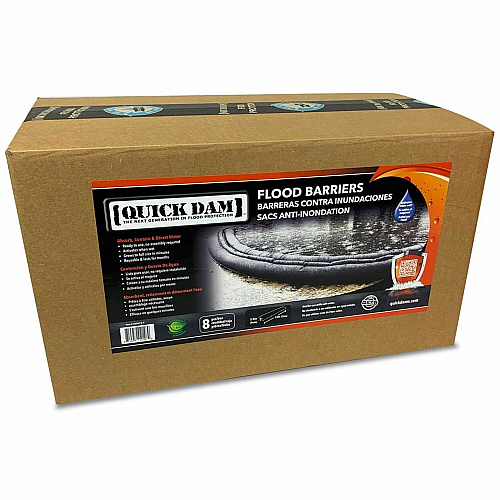 Quick Dam Flood Barriers 3.5" Height - Black - 8 / Carton (QD6108)