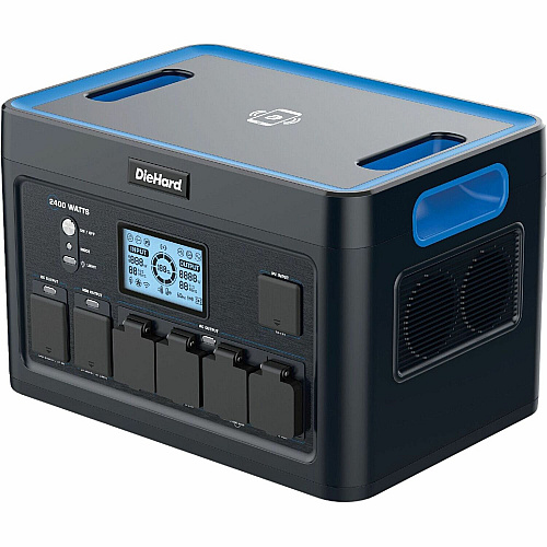 DieHard 2400-Watt Lithium-ion Portable Power Station/Solar Generator Lithium Ion (Li-Ion) - Rich Black (DH2000401)